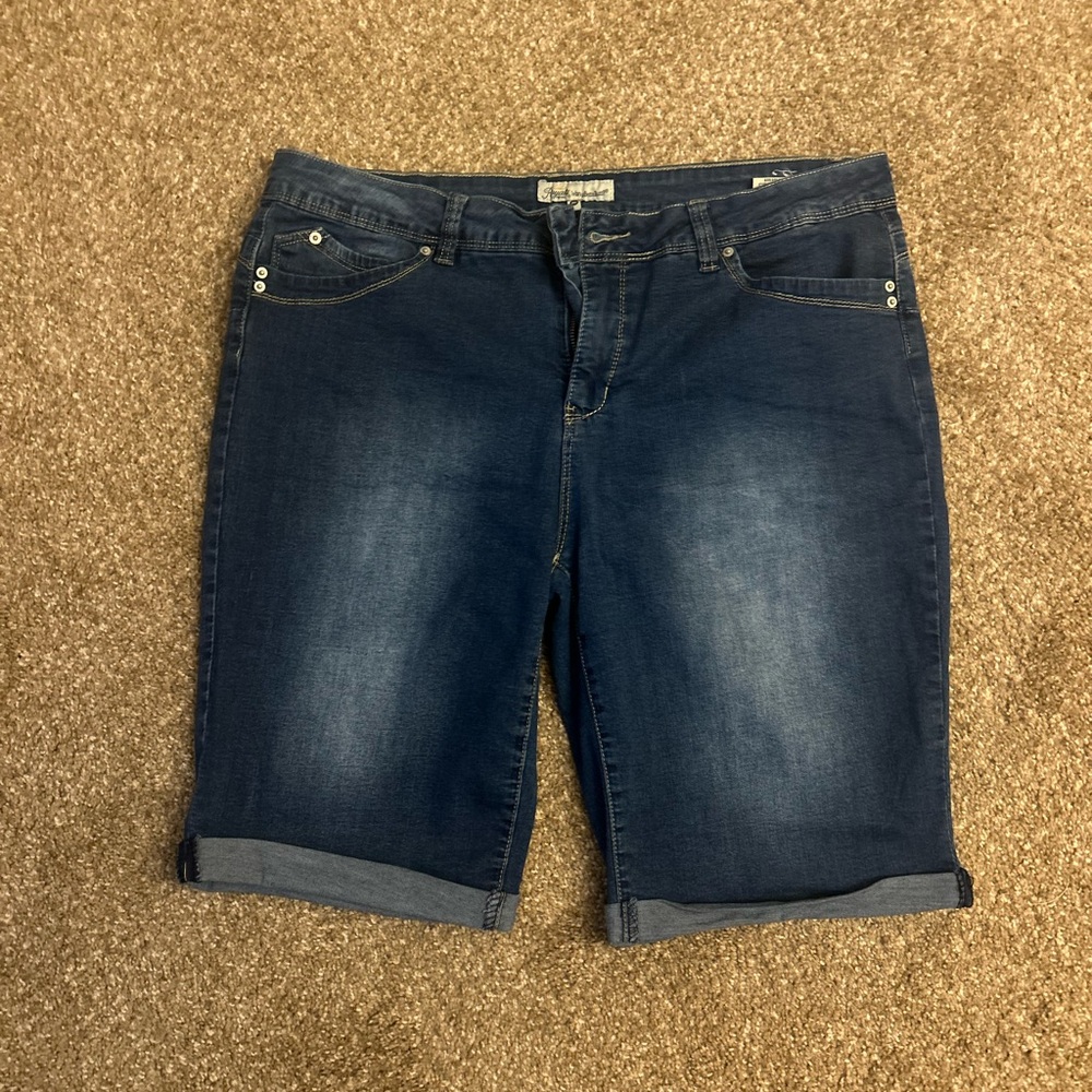 Royalty Star Dark Blue Jean Shorts